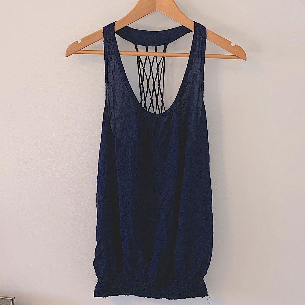 TWENTYONE | Navy Tank with Blue Detailing on the Back